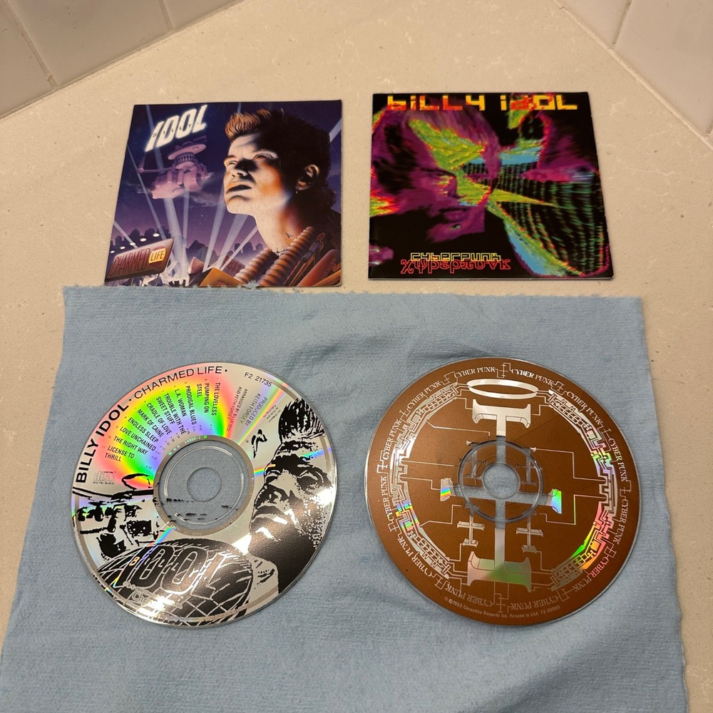 Billy Idol CDs - Charmed Life & Cyberpunk - 1990 1993 Albums